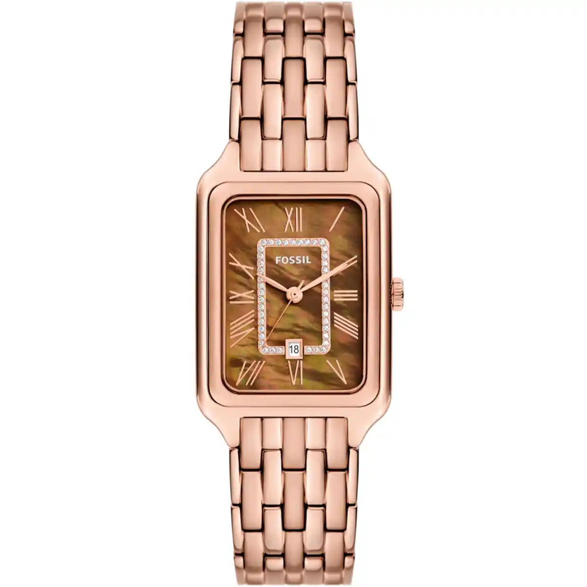 Get original fossil watches es5323 brown mother of pearl dial and brown metal strao stainless steel japanese machine . the best cheapest price