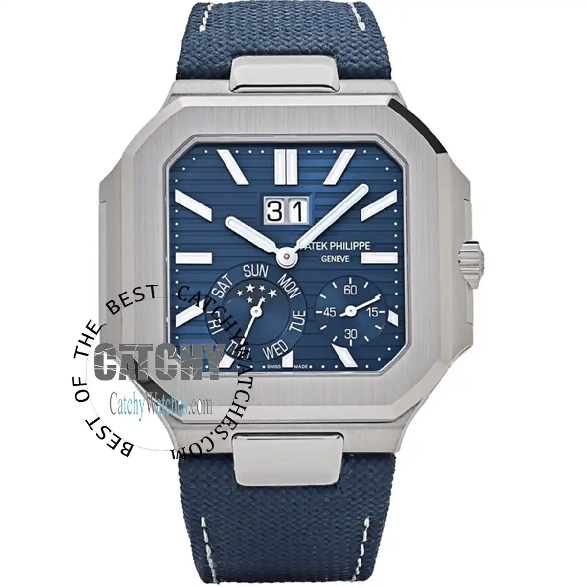 patek-philippe-cubitus-new-2025-5822P-autonatic-watch-for-men-blue-dial-rubber-strap-egypt