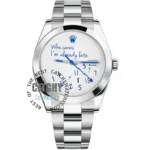 rolex-custom-who-cares-iam-already-late-blue-white-dial-silver-metal-strap-watch-for-men-in-egypt-automatic