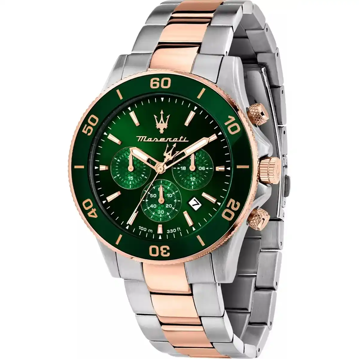 maserati-r8873600004-competizione-diver-watch-green-silver-rose-gold-metal-strap-egypt