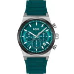 1514244-hugo-boss-watch-green-dial-rubber-strap-candor-egypt