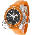 omega-watch-planet-ocean-seamaster-black-dial-orange-leather-srap-automatic-egypt