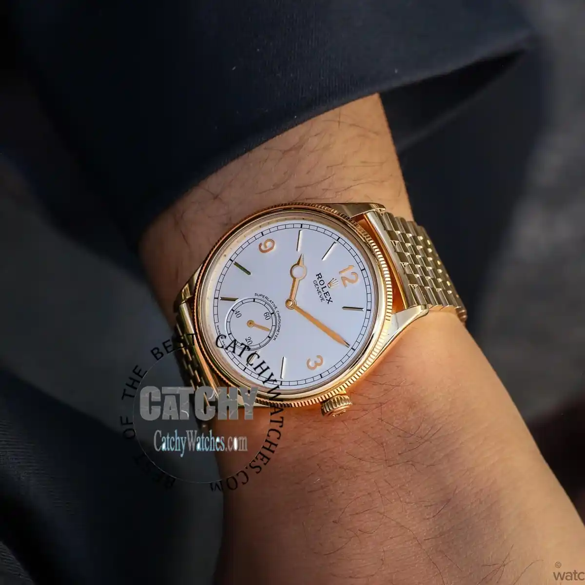 Rolex Perpetual Watch 1908 Yellow Gold Settimo - الصورة 7