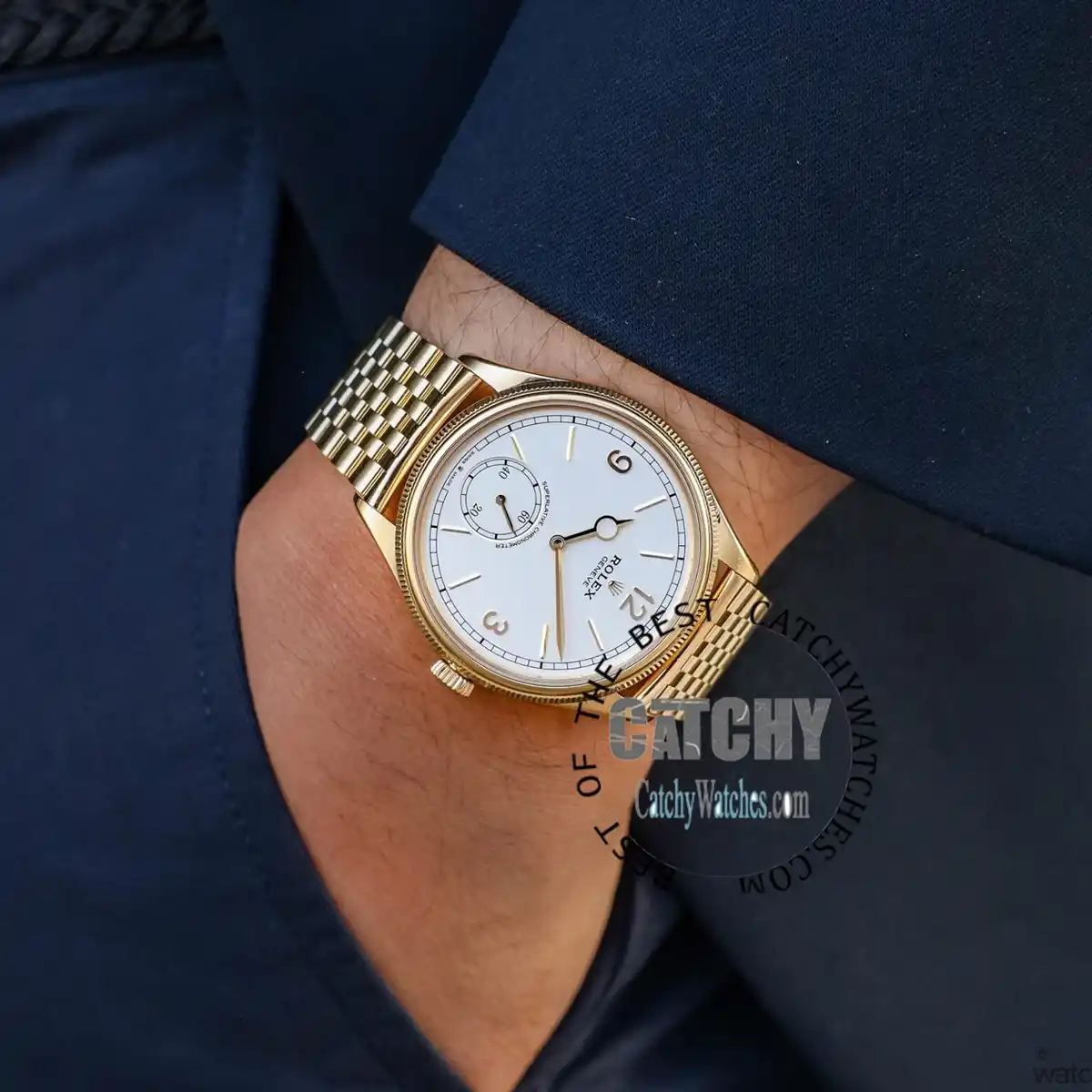 Rolex Perpetual Watch 1908 Yellow Gold Settimo - الصورة 8