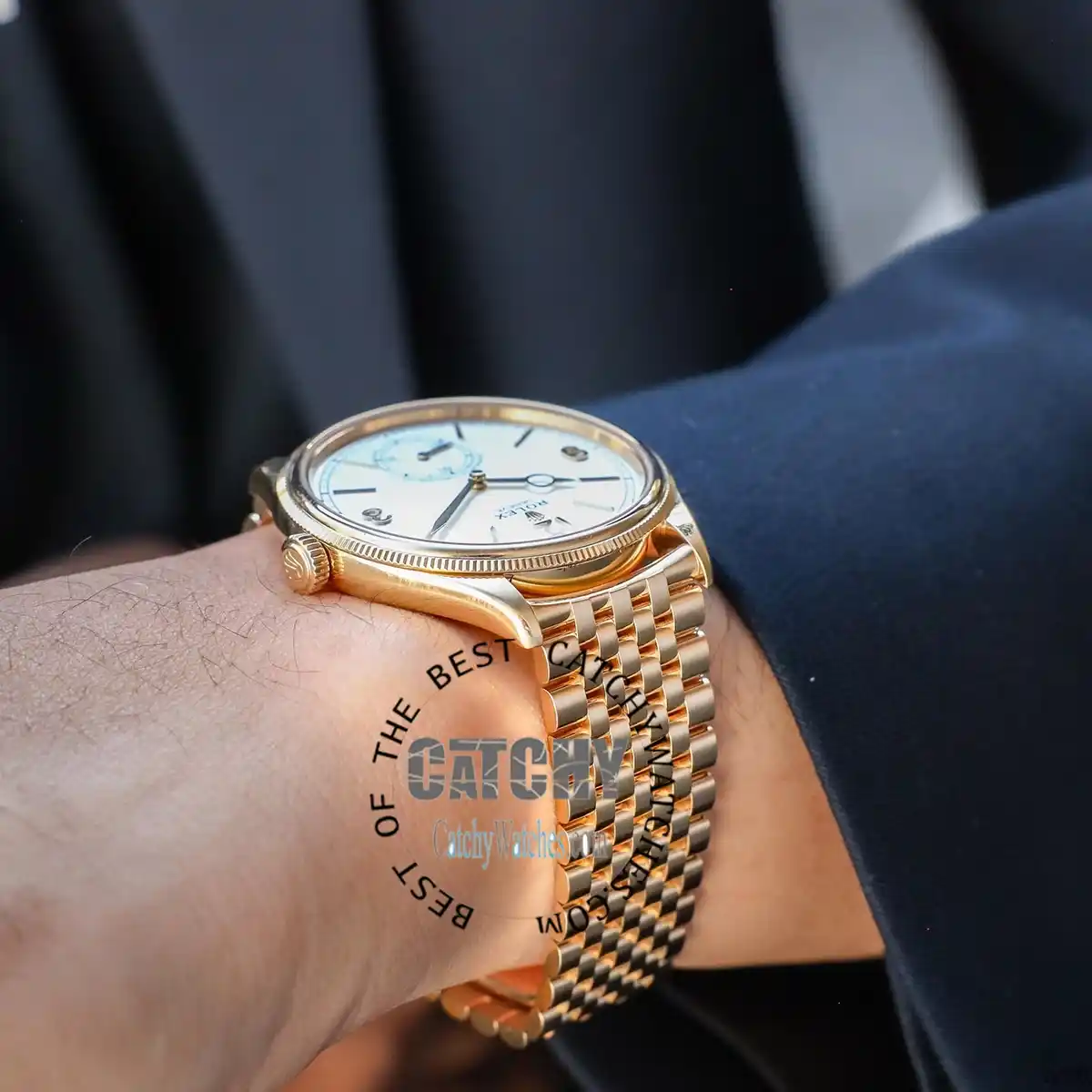 Rolex Perpetual Watch 1908 Yellow Gold Settimo - الصورة 9