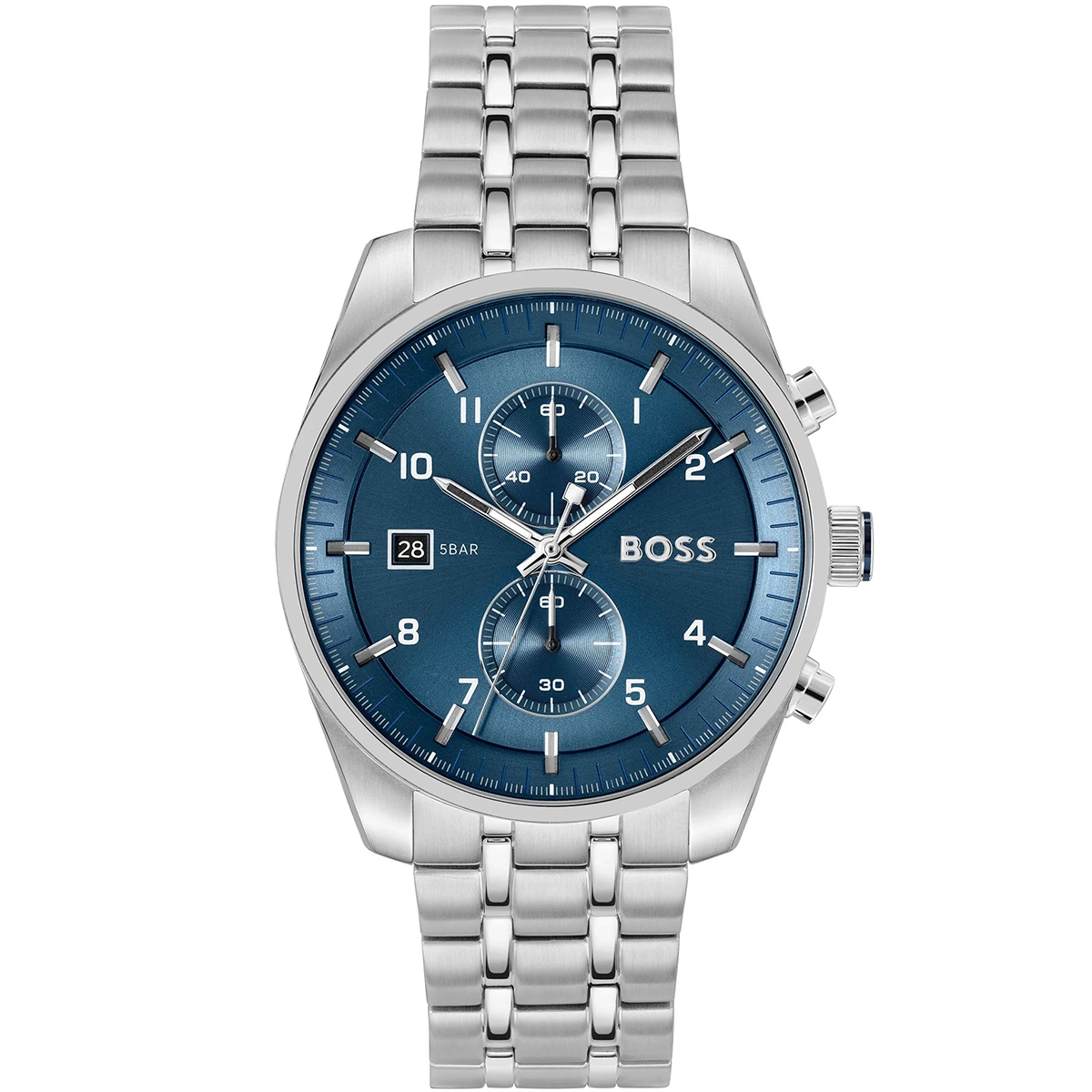1514216-hugo-boss-original-watch-5bar-men-blue-dial-stainless-steel-metal-silver-strap-battery-skytraveller-egypt