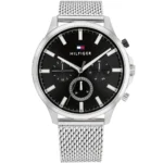 1710498-tommy-hilfiger-watch-men-black-dial-mesh-metal-stainless-steel-silver-strap-quartz-battery-analog-ryder-egypt