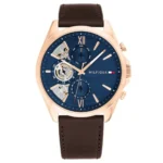 1710645-tommy-hilfiger-original-watch-men-blue-dial-leather-brown-strap-quartz-analog-bakee-egypt