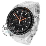 Omega-Speedmaster-black-dial-black-case-silver-metal-strap-automatic-mirror-original-men-Tachymeter-egypt