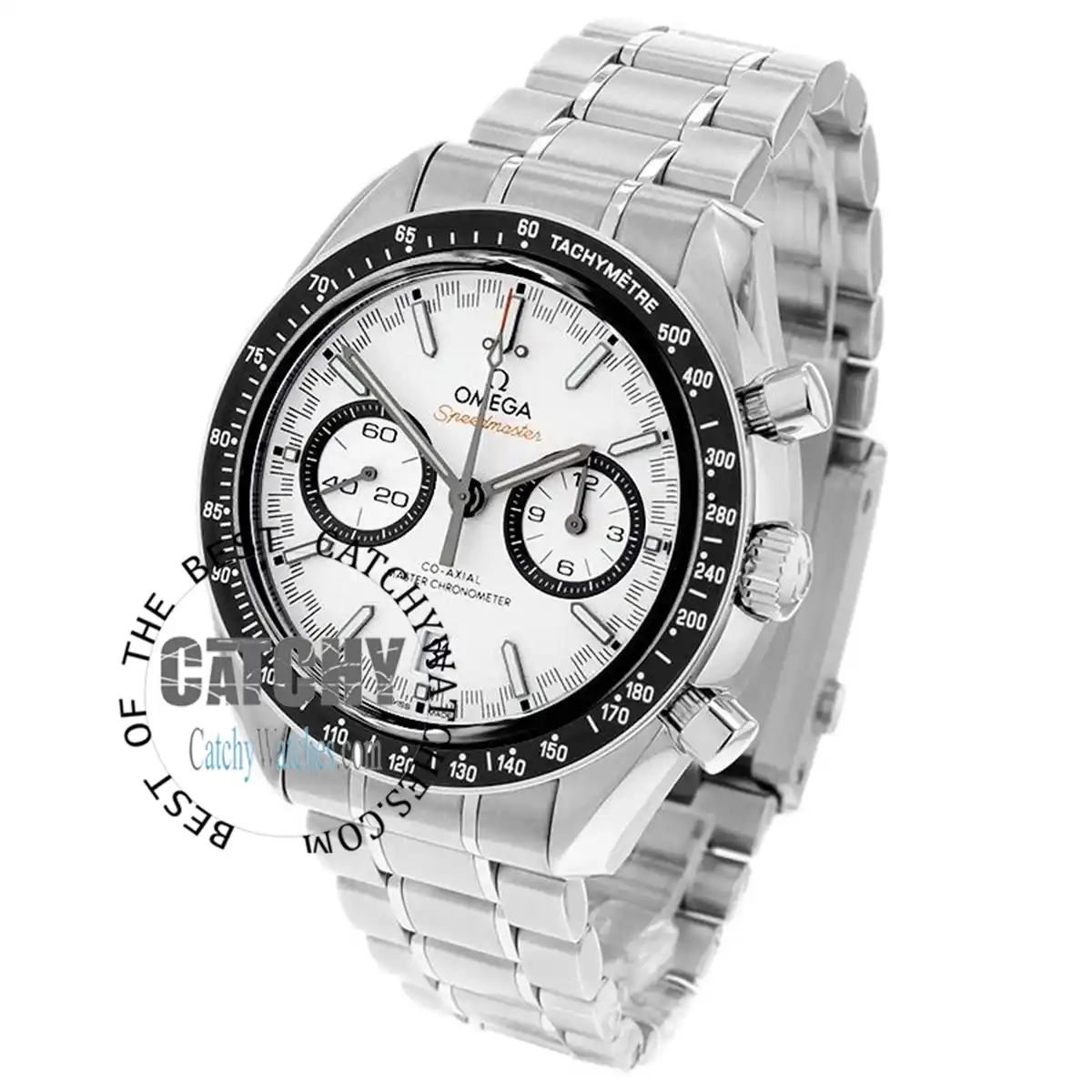 Omega-Speedmaster-white-dial-black-case-silver-metal-strap-automatic-mirror-original-men-Tachymeter-egypt