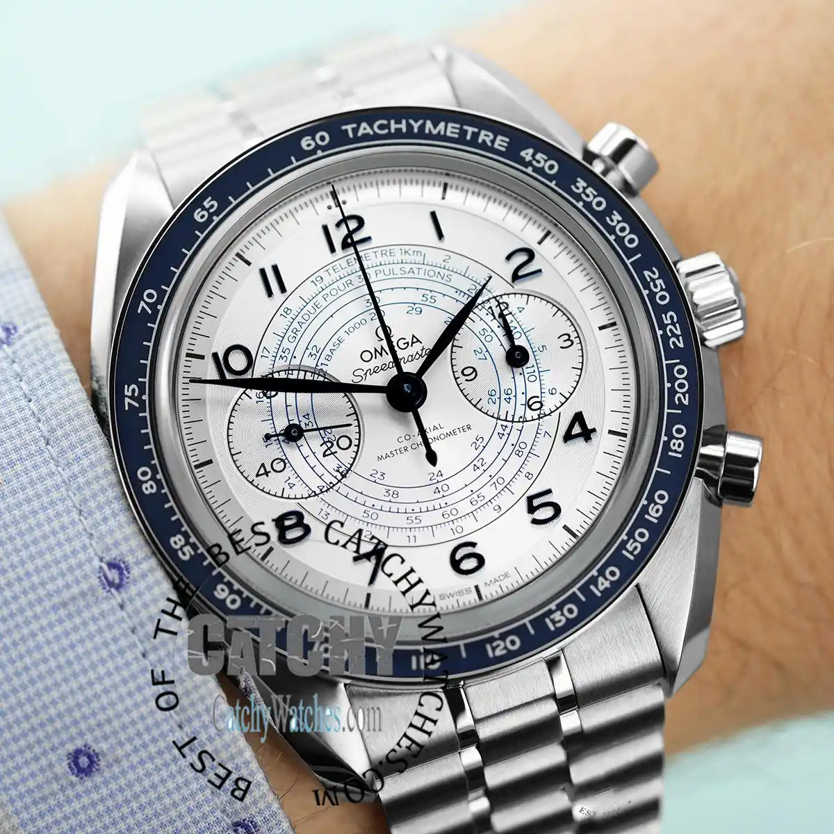Omega Watch Speedmaster Co-Axial White | catchy watches Omega Watch Speedmaster Co-Axial White - الصورة 5
