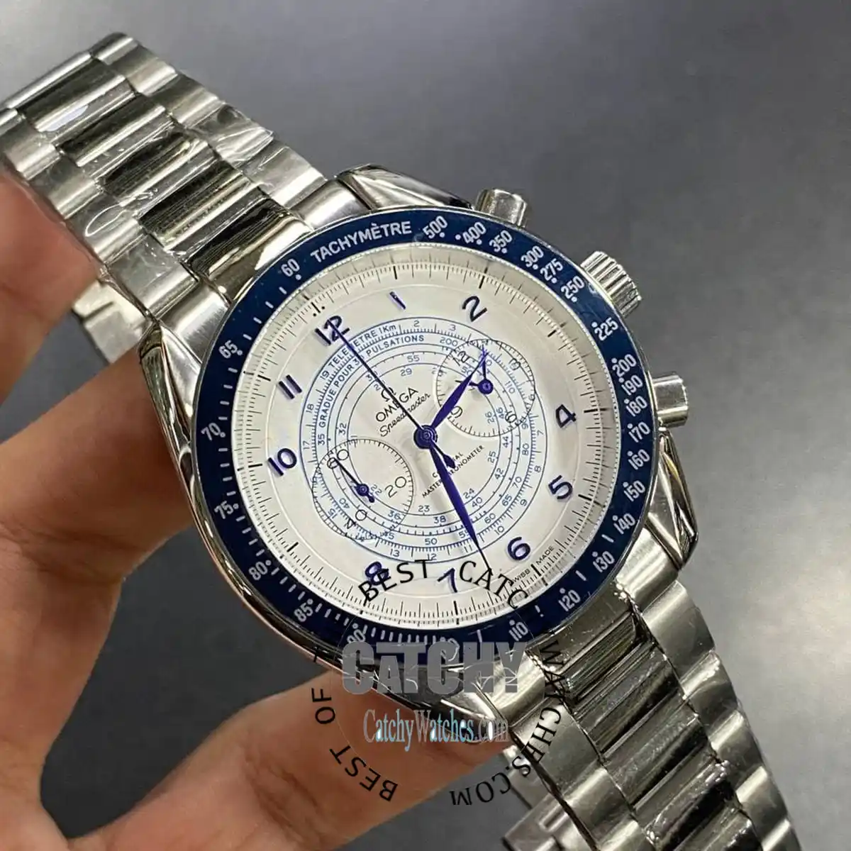 Omega Watch Speedmaster Co-Axial White | catchy watches Omega Watch Speedmaster Co-Axial White - الصورة 6