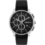 1514188-hugo-boss-watch-men-black-dial-leather-strap-quartz-battery-analog-chronograph-peak