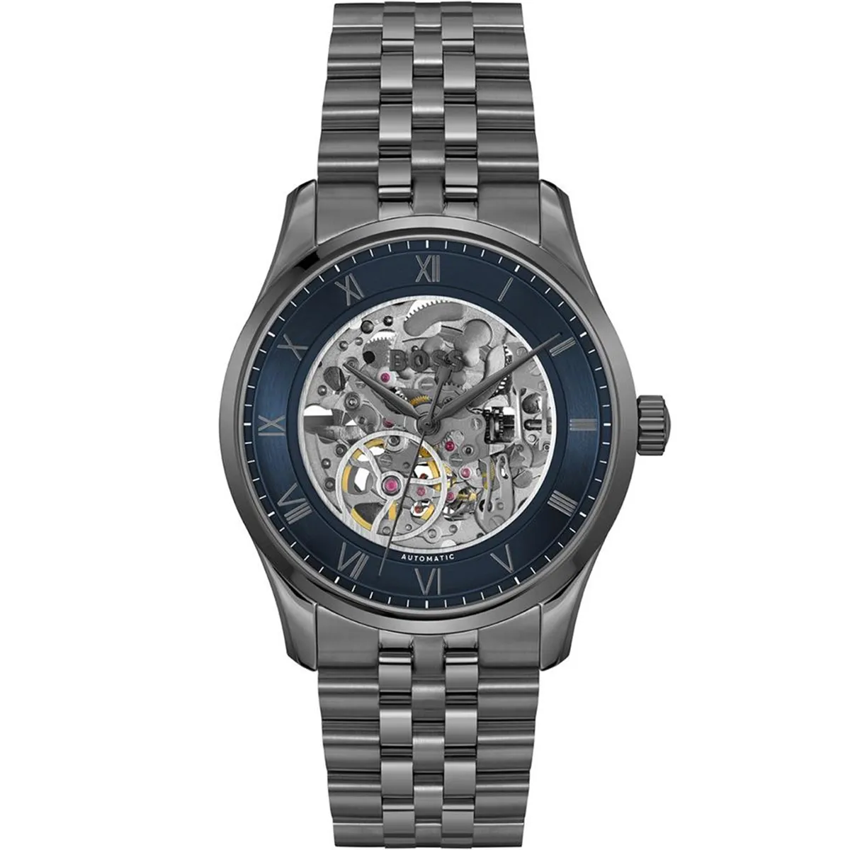 1514254-hugo-boss-watch-automatic-men-two-tone-blue-dial-stainless-steel-metal-gray-strap-analog-three-hand-principle-skeleton-egypt