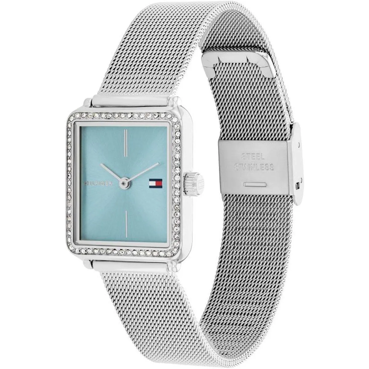 1782789 original tommy hilfiger women watch light blue dial silver mesh metal strap tea egypt 2