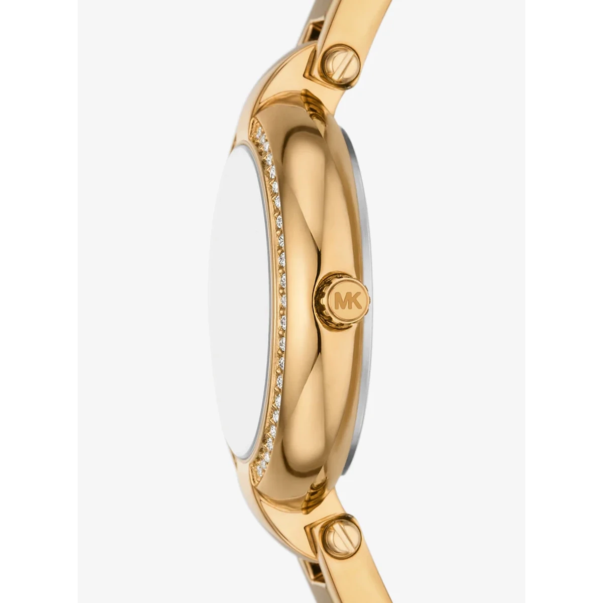 mko1110 michael kors mini laney gold tone bangle watch gold dial meal strap egypt 2