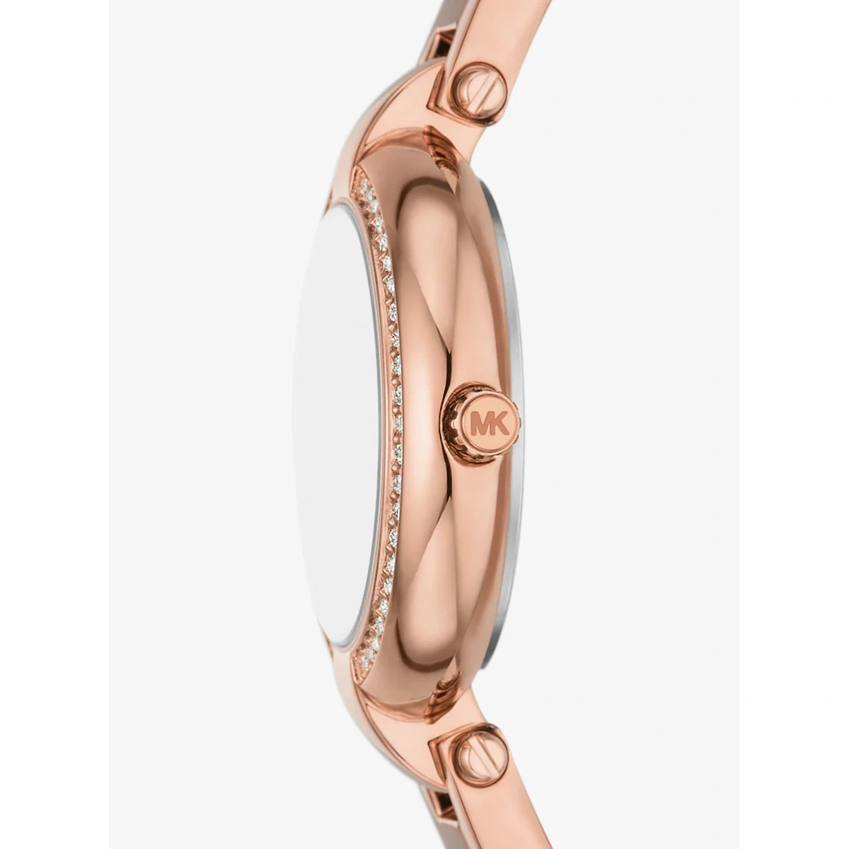 mko1111 michael kors mini laney rose gold tone bangle watch rose gold dial meal strap egypt 2