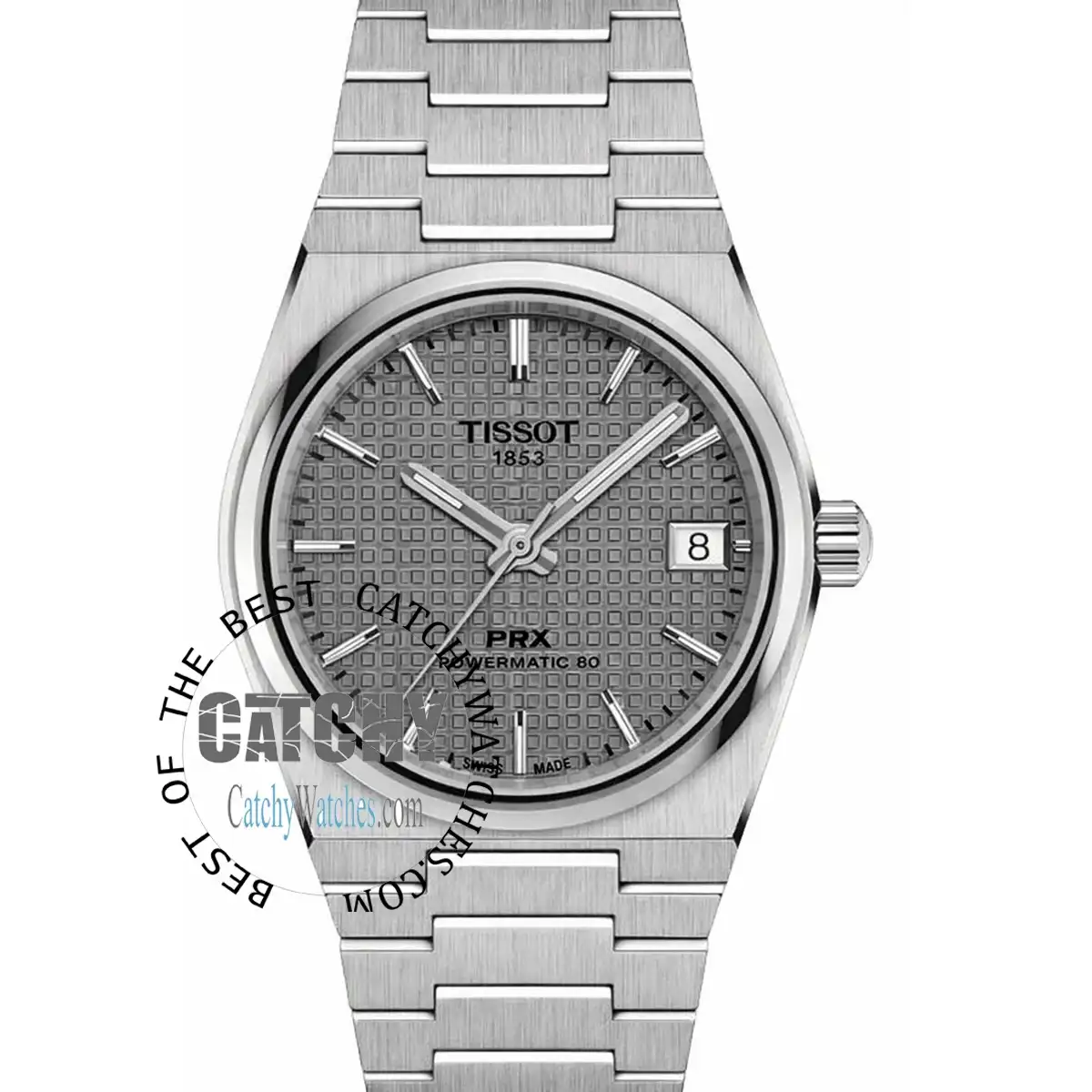 tissot-prx-watch-automatic-men-silver-strap-metal-blue-gray-dial-original-in-egypt