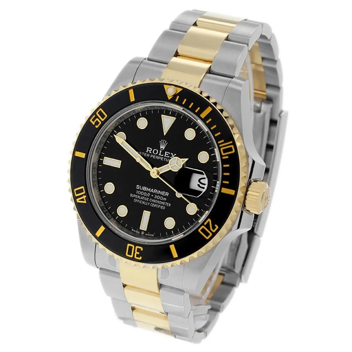 126613ln-rolex-watch-submariner-women-black-dial-silver-gold-metal-jubulie-automatic-japan-egypt