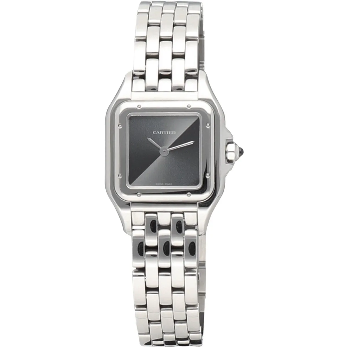 panthere-watch-de-cartier-santos-watch-women-balck-dial-silver-metal-strap-japanese-machine-first-copy-original-egypt