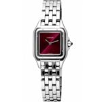 panthere-watch-de-cartier-santos-watch-women-burgundy-dial-silver-metal-strap-japanese-machine-first-copy-original-egypt