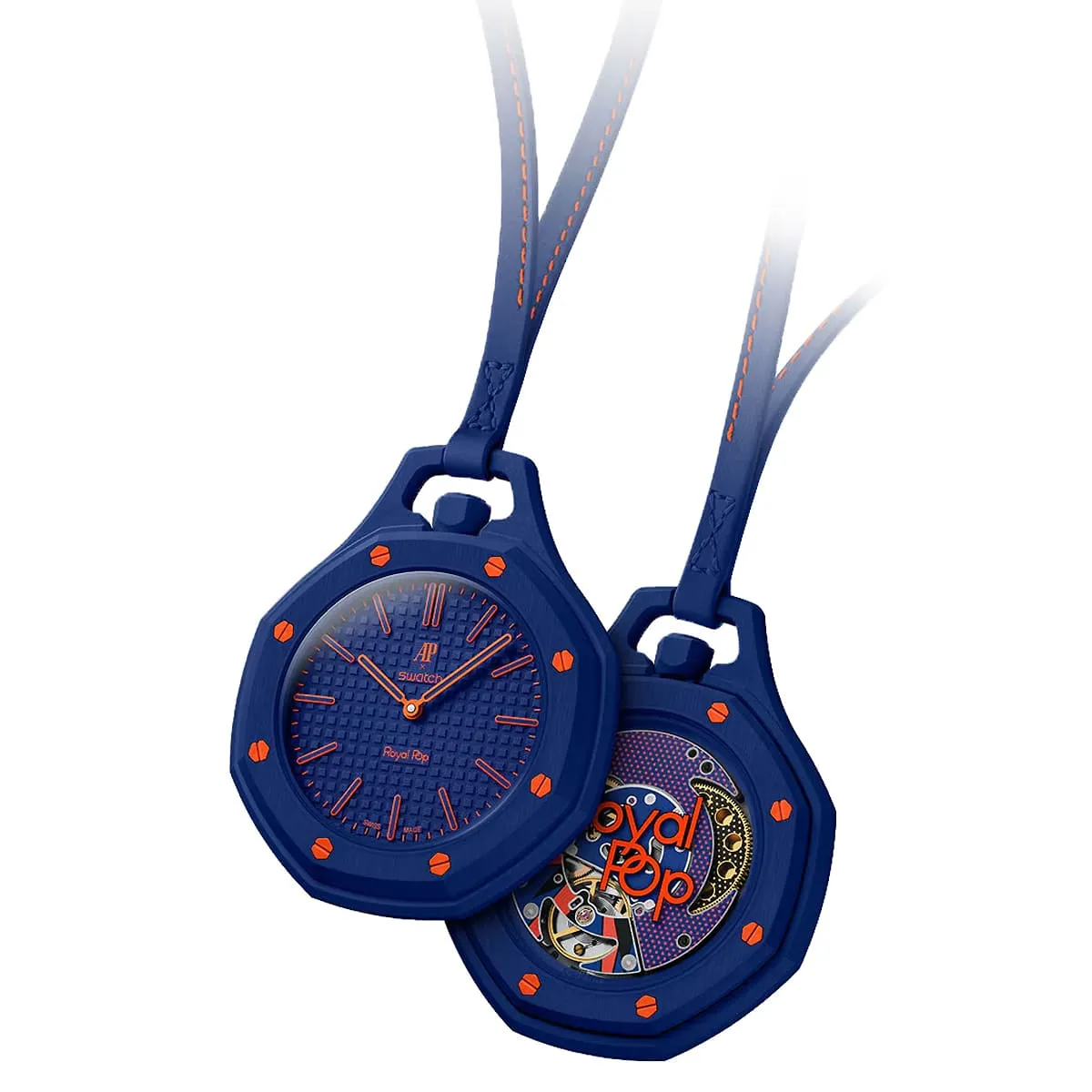 audemars-piguet-x-swatch-royal-pop-orenji-hachi-unisex-pocket-watch-navy-orange
