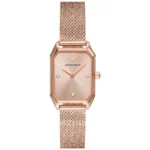 ar11347-emporio-armani-watch-square-women-rose-gold-dial-mesh-stainless-steel-metal-rose-gold-strap-quartz-battery-analog-gioia Rose gold Emporio Armani women's watch with a rectangular case and woven mesh band.
