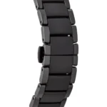 ar1452-emporio-armani-watch-men-black-ceramic-ceramica-9 Close-up of a black stainless steel watch bracelet links for a wristwatch.