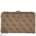 original-guess-logo-lie-brown-women-wristlet-wallet-organizer-mocha