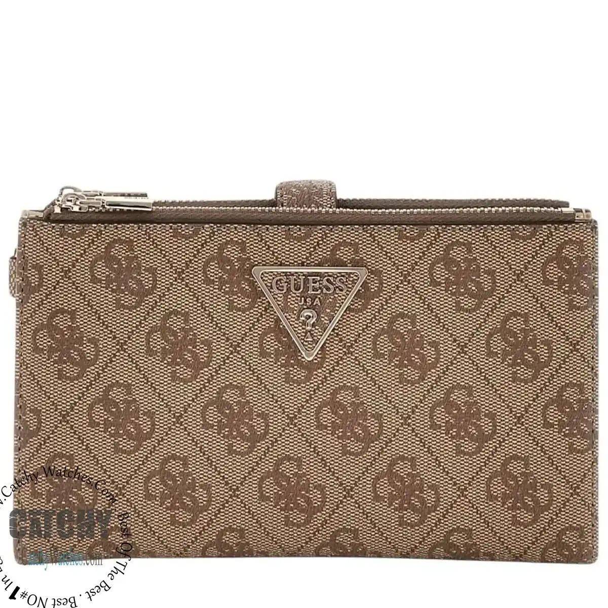 original-guess-logo-lie-brown-women-wristlet-wallet-organizer-mocha