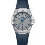 omega-constellation-master-chronometer-watch-gray-dial-silver-case-men