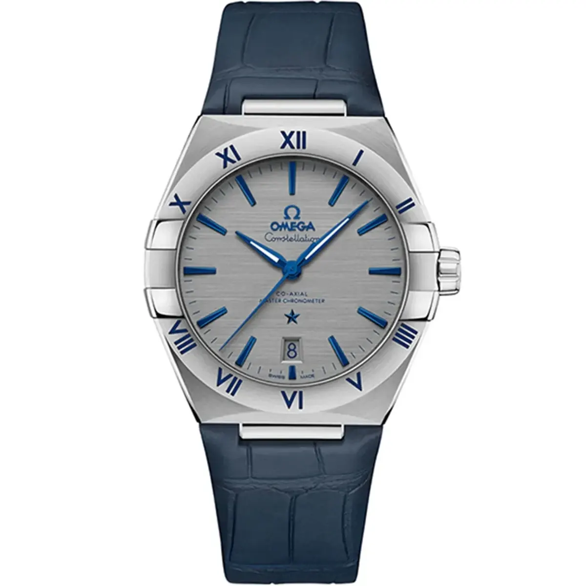 omega-constellation-master-chronometer-watch-gray-dial-silver-case-men