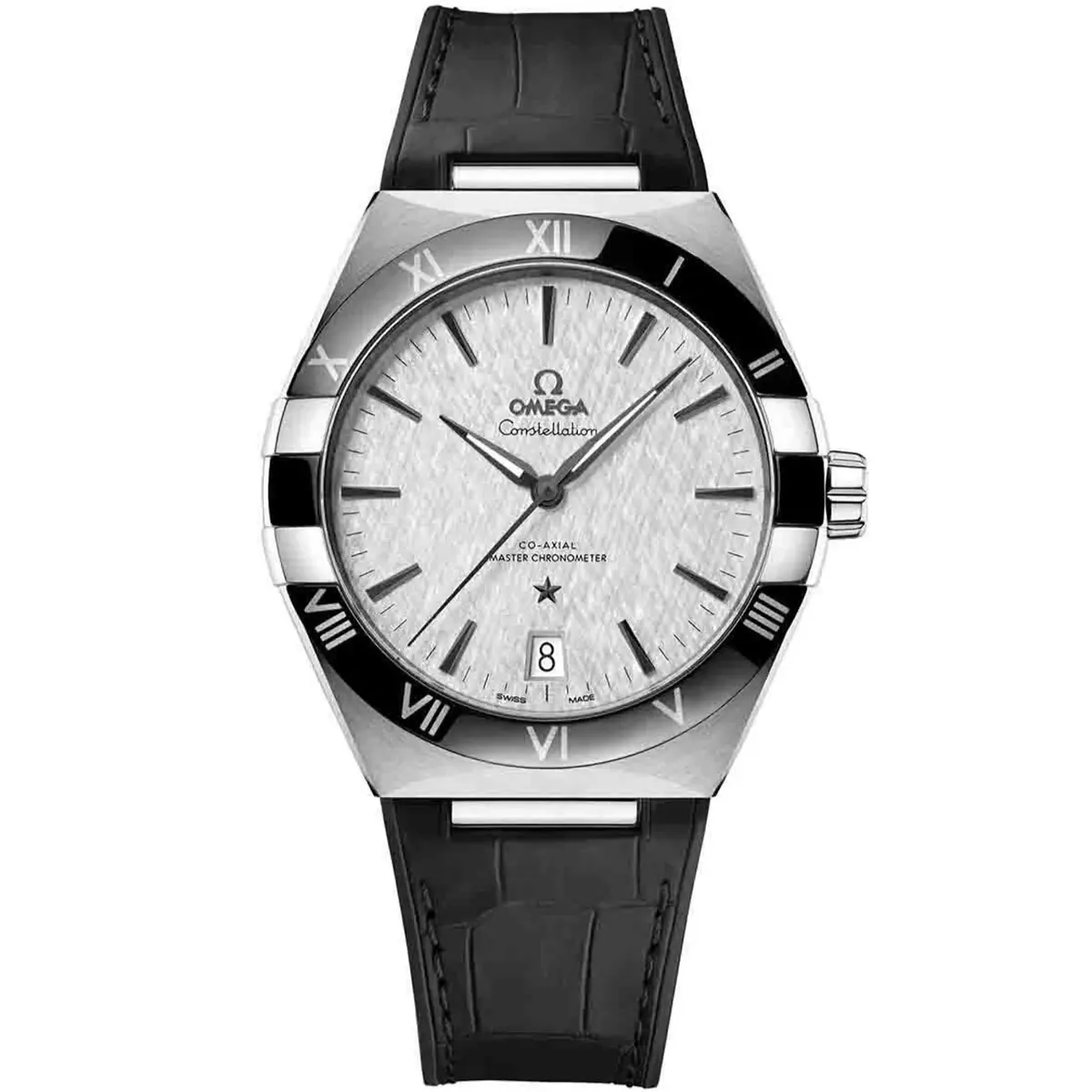 omega-watch-whute-dial-creamy-high-quality-men