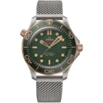 210.90.42.20.10.001-omega-seamaster-watch-green-dial-silver-mesh-strap-mesh-automatic