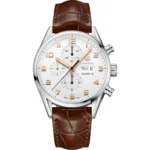 CV2A1AC.FC6380-tag-heuer-watch-for-men-white-dial-bron-leather-strap-mirror-original-egypt