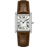 cartier-men-rectangular-silver-case-brown-leather-strap-watch