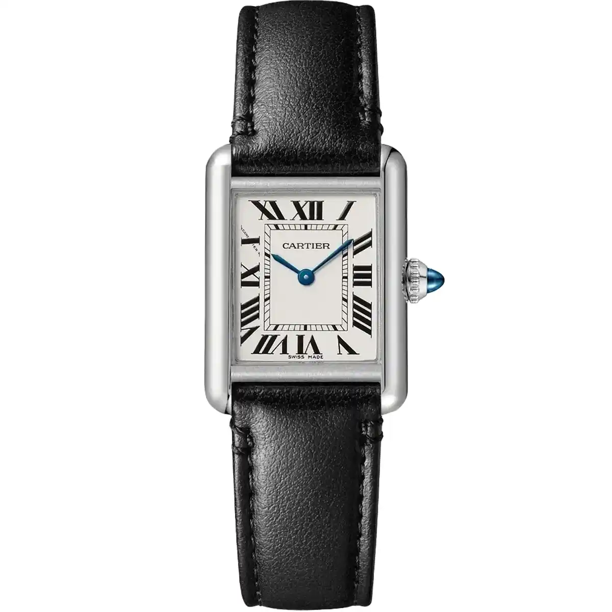 cartier-watch-must-de-tank-medium-battery-miror-high-premuim-quality-leather-black-strap-white-dial