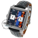 caw211R.fc6401-tag-heuer-monaco-watch-men-black-dial-blue-orange-genuine-leather-battery